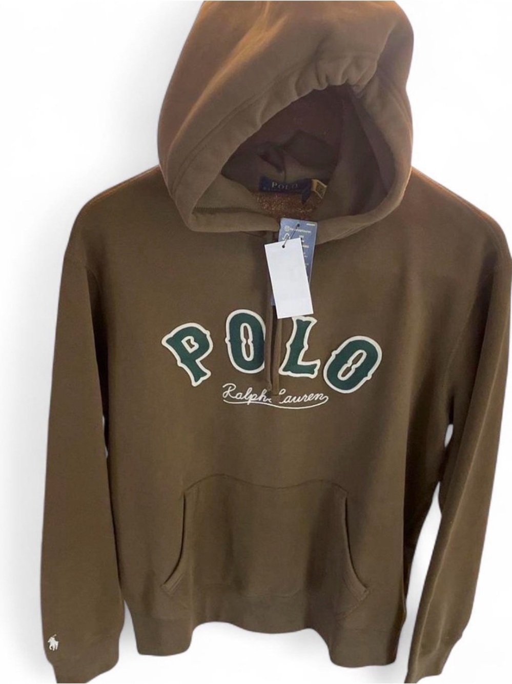 Polo by Ralph Lauren Brown Hoodie with Green Logo